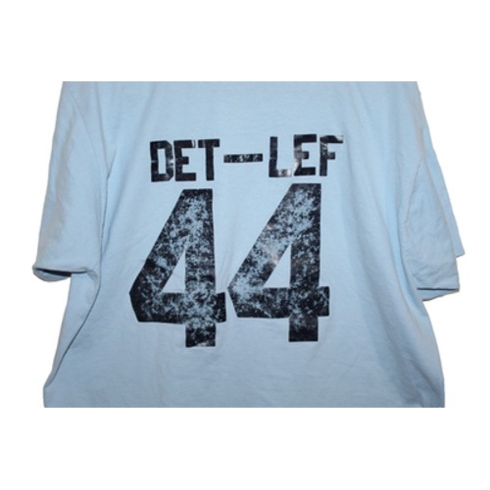 Vintage Fruit of the Loom BEST T-Shirt XL Made in USA Light Blue 44 DET-LEF Numb
